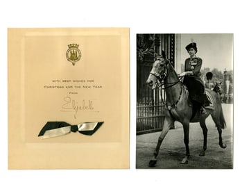 Elizabeth II Christmas Card from Before Her Ascension to the Throne