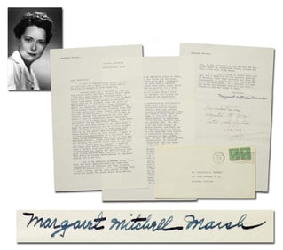 Margaret Mitchell TLS Re: Press on Gone With The Wind, "I beg of you...if anyone should ask...where