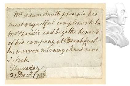 Adam Smith ALS While Revising “The Wealth of Nations” - A New Discovery Documenting