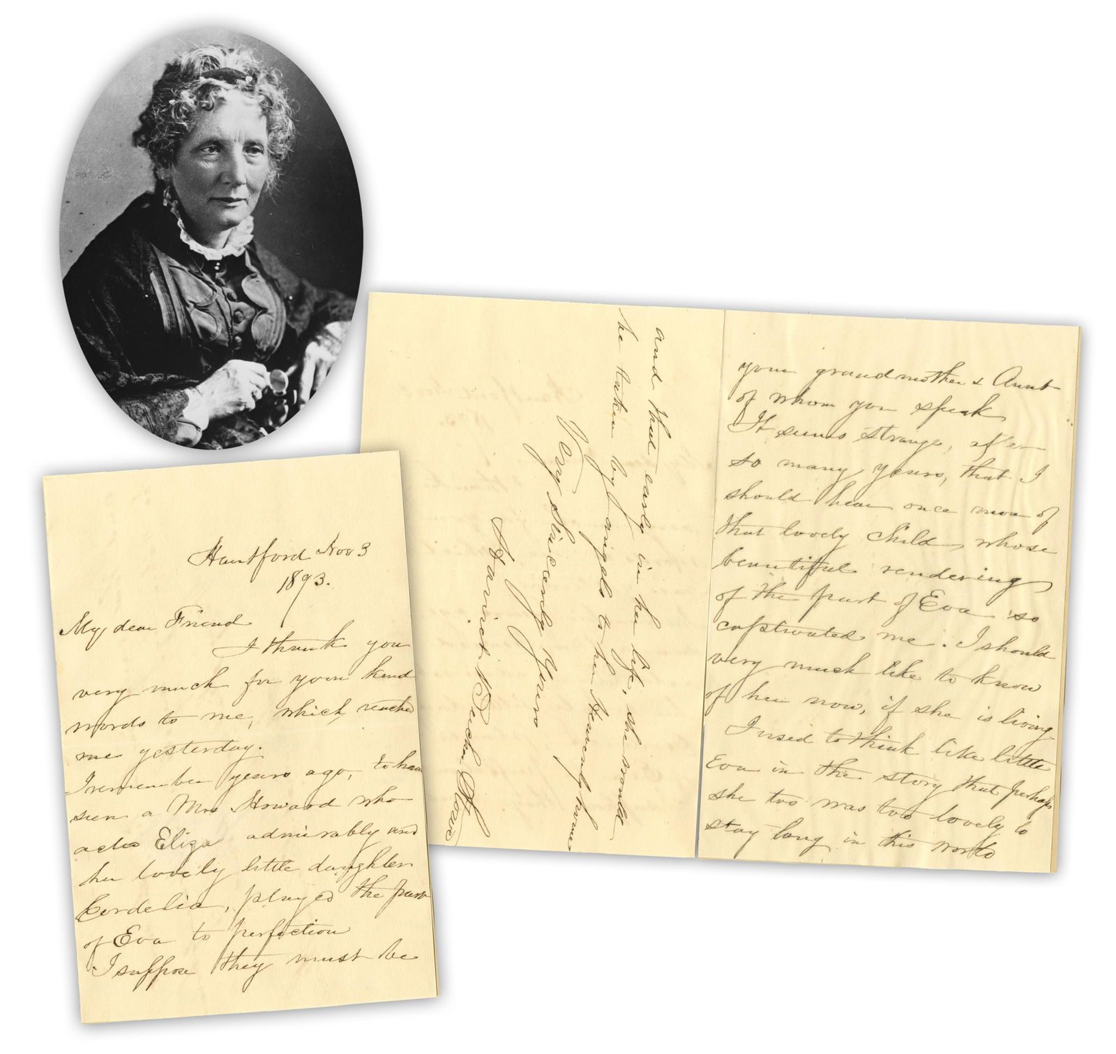 H. Beecher Stowe Reconnects With Family Member of Actress who Played Eva in "Uncle Tom's Cabin" (1 of 4)