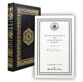 Elie Wiesel Signed Special Leather-Bound Collector's Edition of "Night"