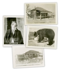 Judge Roy Bean (4) Vintage Photographs Featuring Saloon, Pet Bear, & Portrait
