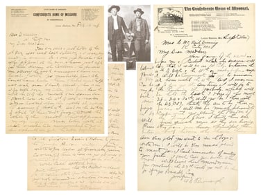 Confederate Home Seeks Pardon of Younger Brothers Letters, Superb