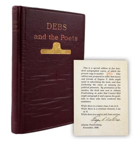 Eugene Debs Signed Ltd 1st Edition of "Debs and the Poets"