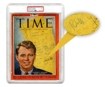 Robert F. Kennedy Signed "Latin America Edition" Time Magazine Cover, PSA Encapsulated