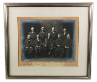 Rare White Court Clinedinst Studio Photo Signed by All 9 Justices, ca. 1916-1921