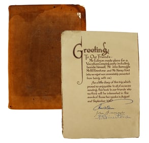 Fabulous Edison, Firestone, Burroughs Signed Journal With 44 Original Photos, Very Rare