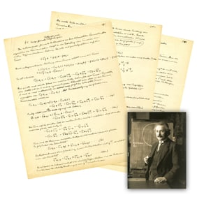 Einstein, 3pp of Unified Field Theory Equations: “I want to try to show that a truly natural