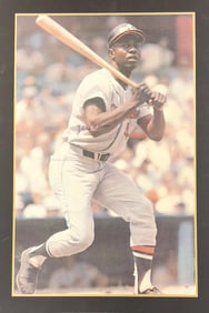 Hank Aaron Enormous Rare Signed 1968 Sports Illustrated Poster