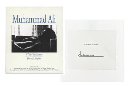 Muhammad Ali Signed Book, "A Thirty-Year Journey", Photographic Perspective of His Life