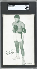 Fine Cassius Clay Boxing Exhibits Card, SGC Graded 3 VG