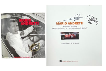 Racing Legend Mario Andretti Signed Book, "A Driving Passion"