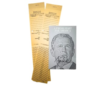 George W. Bush Hanging Chads from 2000 Election! & Signed Book
