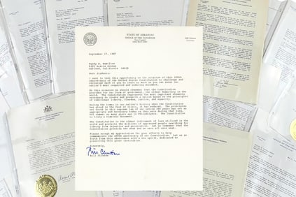 Bill Clinton & 47 Other Governors in a Bicentennial Salute to the Constitution