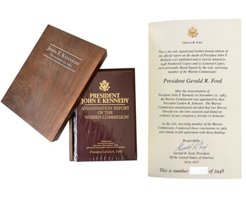 G. Ford Signed JFK: Assassination Report of the Warren Commission. A Rare Limited Edition Copy! The
