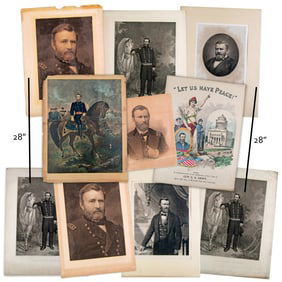 U.S. Grant, 10 Magnificent Prints Incl. 2 In Vibrant Color, Average Size 21" x 28"