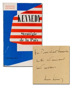 John F. Kennedy Signed 1st French Edition of "Strategie de la Paix," Inscribed to Constantine