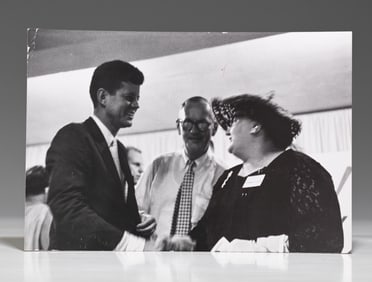 John F. Kennedy, Vintage Campaign Photo by Camelot Photographer Mark Shaw, With Rare Studio Stamp,