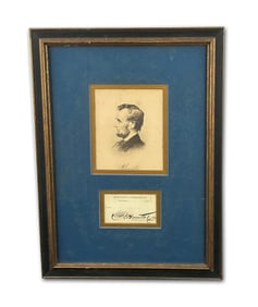 Lincoln Assassination: A Rare Memento From the Trial of Booth's Conspirators, Ticket Signed By Gen.