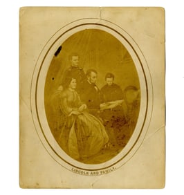 Lincoln & Family Large Cabinet Card