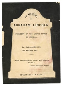 Scarce Lincoln Mourning Card and CDV After Brady
