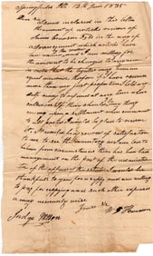 Letter by Abraham Lincoln’s Freethinker Friend, Best Man at Lincoln's Wedding!