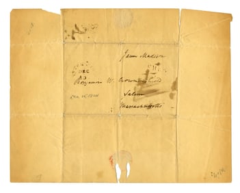 James Madison Free Frank to Future Sec. of the Navy Benjamin Crowninshield