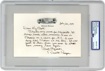 Reagan ALS as Pres. Slabbed PSA 10, Talks about Hollywood Days!