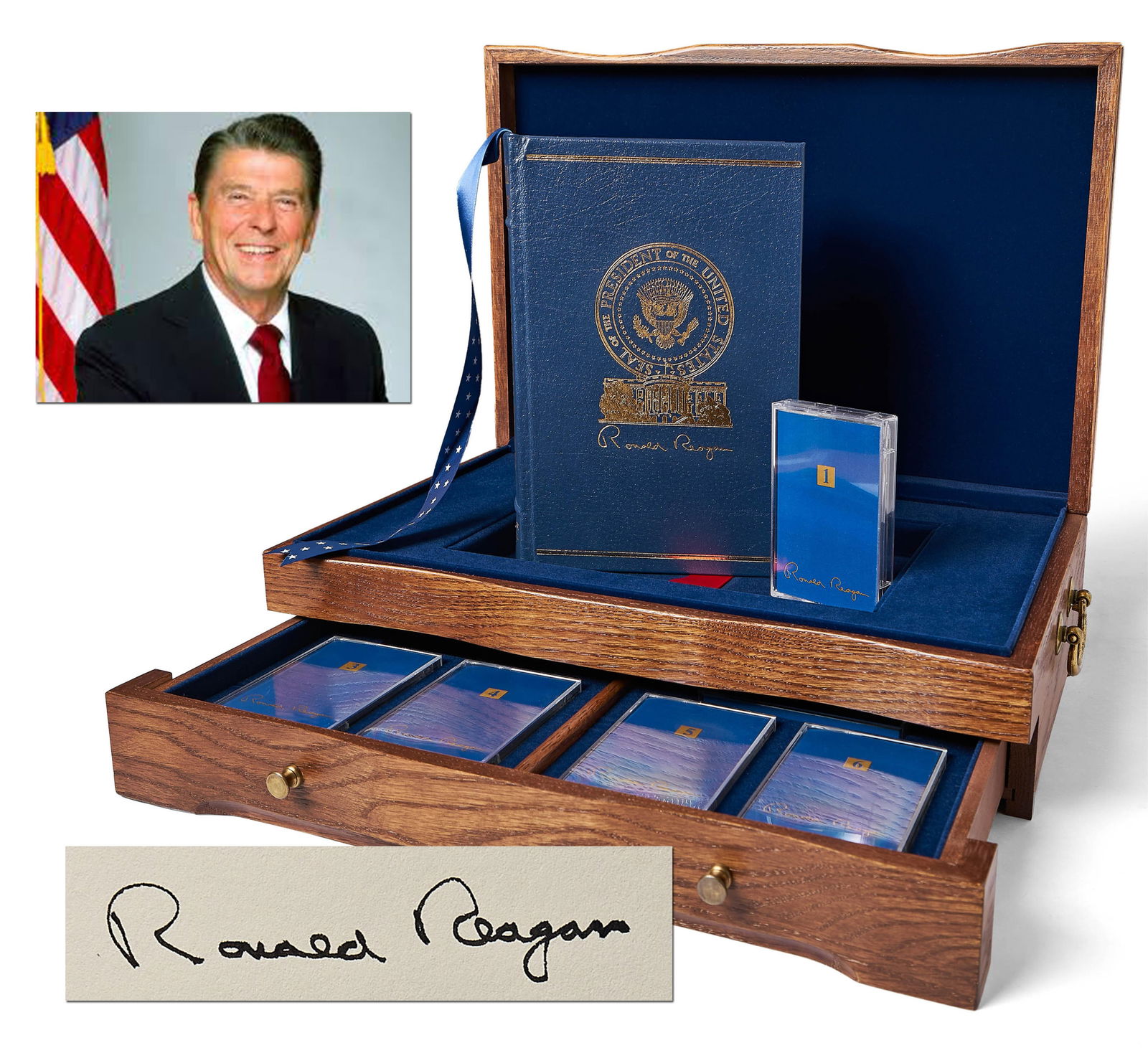 Ronald Reagan Signed "An American Life", Special Edition in Custom Presentation Chest (1 of 9)