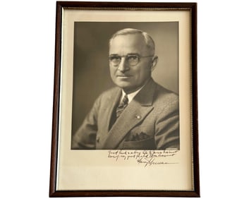 Splendid Harry Truman Signed Photograph