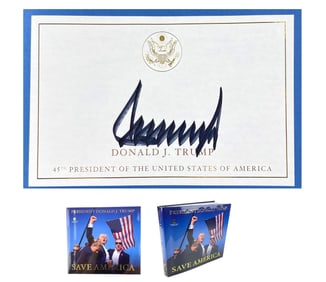 Donald Trump Signed Book "Save America" - Huge & Bold Signature!