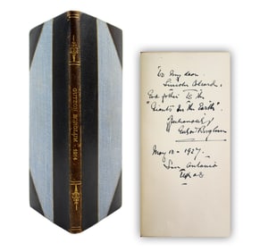 Gutzon Borglum Signed and Inscribed Exhibit Catalog to Lincoln Colcord