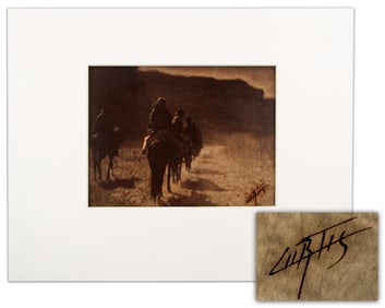 Edward S. Curtis Signed Platinum Print, "The Vanishing Race - Navaho"
