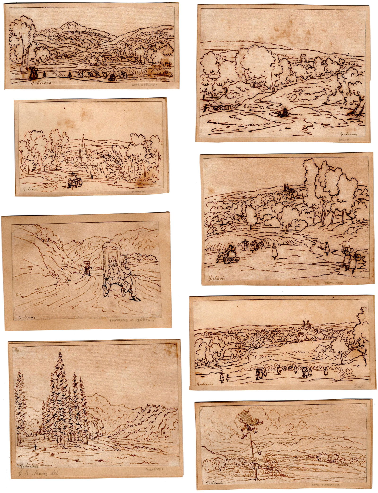 George Robert Lewis’s Sketches for 1821 Book (1 of 4)