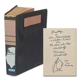 Norman Rockwell Signed 1st Edition With Drawing, "My Adventures as an Illustrator"