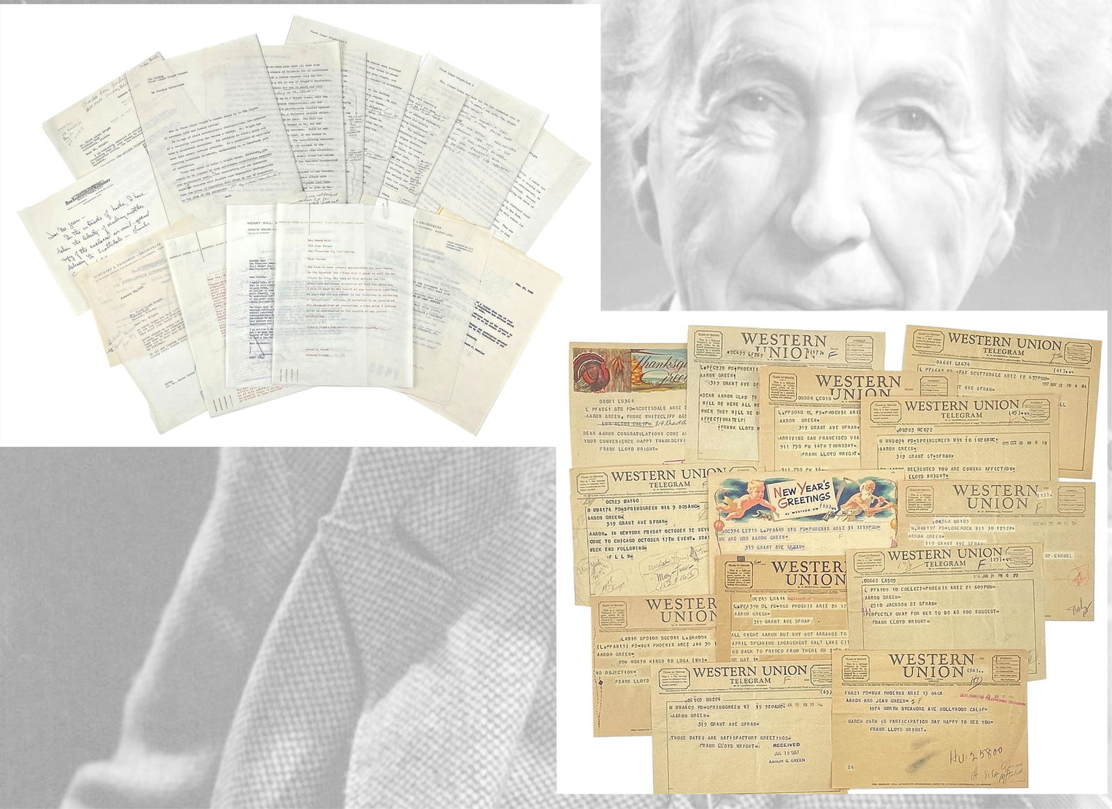 A Frank Lloyd Wright Collection: Telegrams, Retained Correspondence and More (1 of 3)