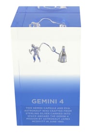Gemini 4 Flown Astronaut and Capsule Pins, Crafted from Sterling Silver Aboard Craft, Ex: Jim