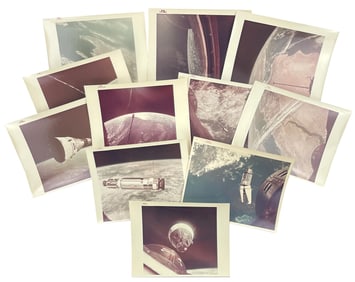 11 Gemini Mission NASA Red Number Photographs