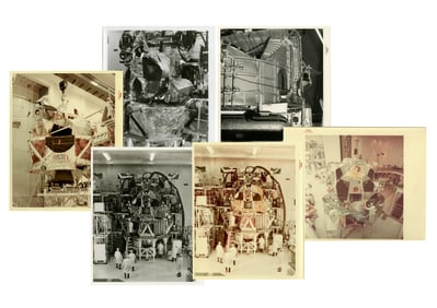 Lot of 8 Photographs of Construction & Testing of LM 1 & LM 2, 4 Red-Number