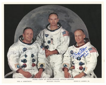 Buzz Aldrin Apollo XI Crew Signed Photo - Classic NASA Image