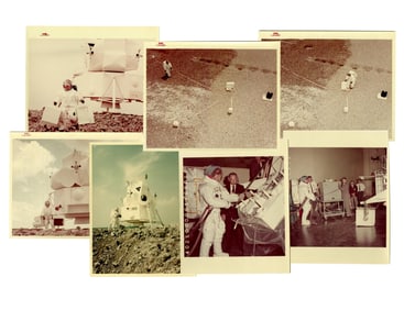 Group Lot of 7 Photos of Lunar Surface Simulation & MESA Deployment Testing