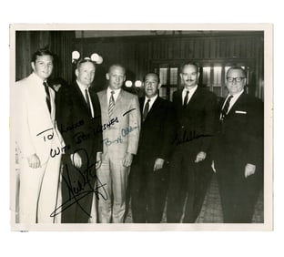 Apollo 11 Crew Signed Photo On First Evening Out of Quarantine