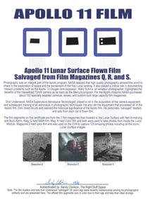 Three Apollo 11 Flown Film Artifacts, From the Dick Underwood Collection
