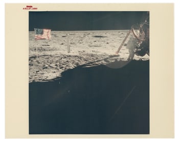 Neil Armstrong Apollo 11 Red Number Photo - Only Image of Him on Lunar Surface!