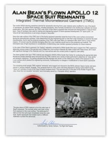 Alan Bean's Flown Apollo 12 Spacesuit Remnants
