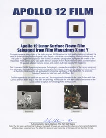 Apollo 12 Flown Film, Traveled to Moon with Conrad & Bean! Ex: Collection of Dick Underwood