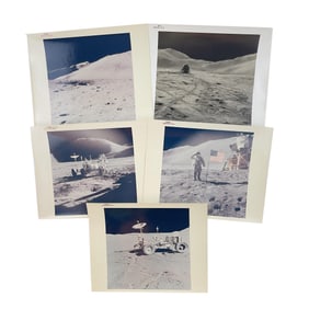 5 Apollo 15 NASA Red Number Photographs