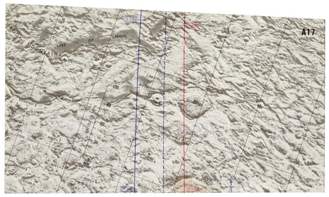 Apollo 17 Flown Photography Map, Ex: Gene Cernan