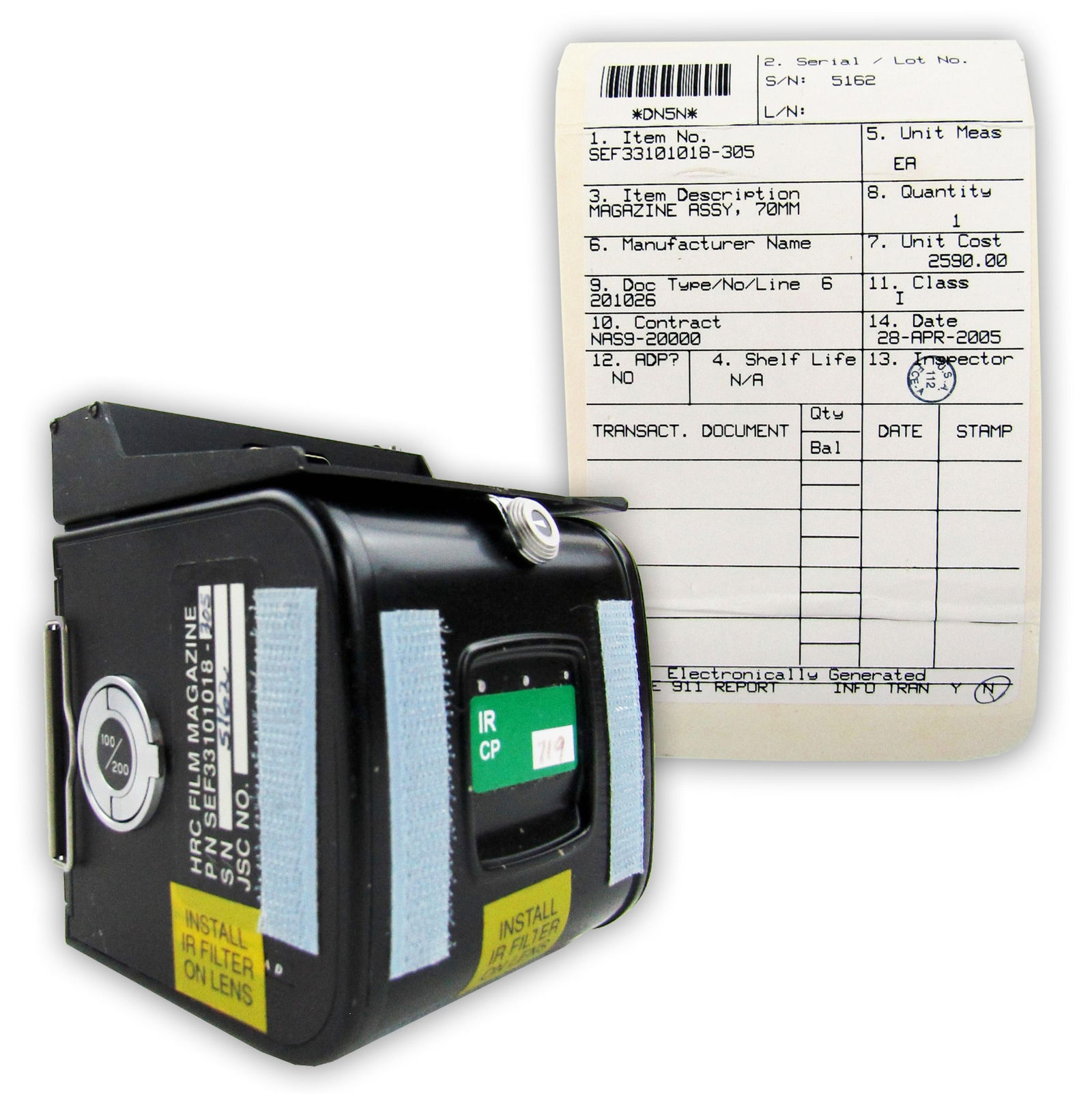 Space Shuttle 2x Flown Hasselblad 70mm Film Magazine on STS-102 & STS-94 (1 of 11)