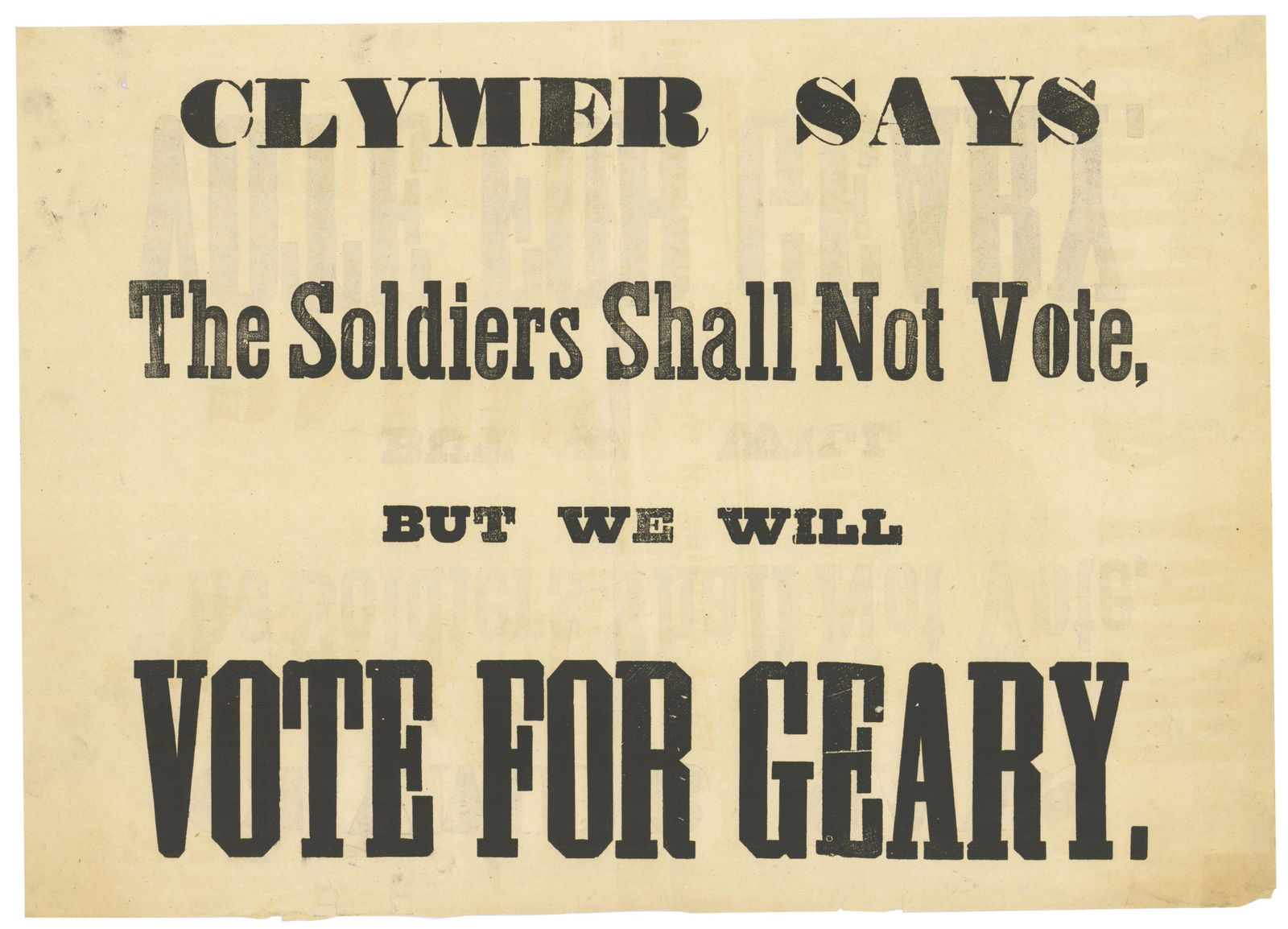 Rare Negro Suffrage Election Broadside, 1866 (1 of 1)